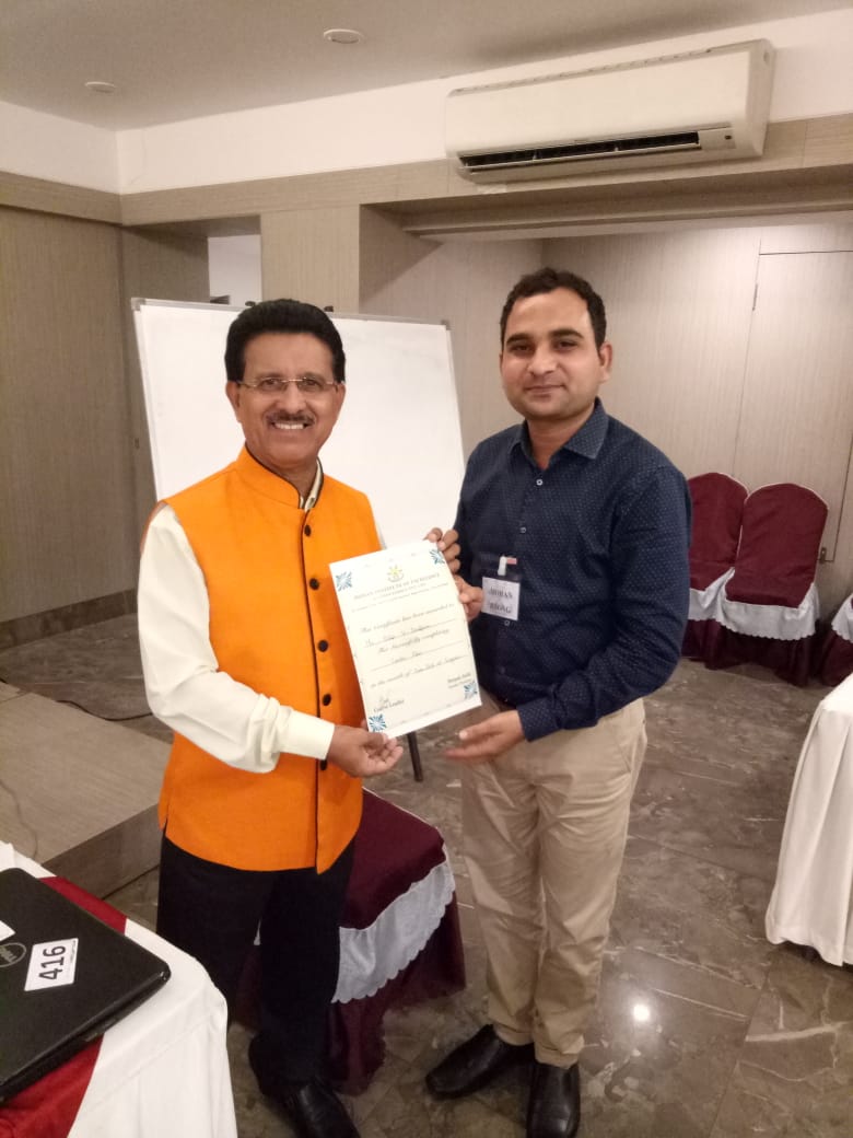 Plan Combination Course...Completion Certificate By ..India Institute of Exlence...Amol Sharma sir